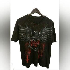 Y2K 2008 Slayer Eagle Bleeding Crosses Band T-Shirt Size (XL)